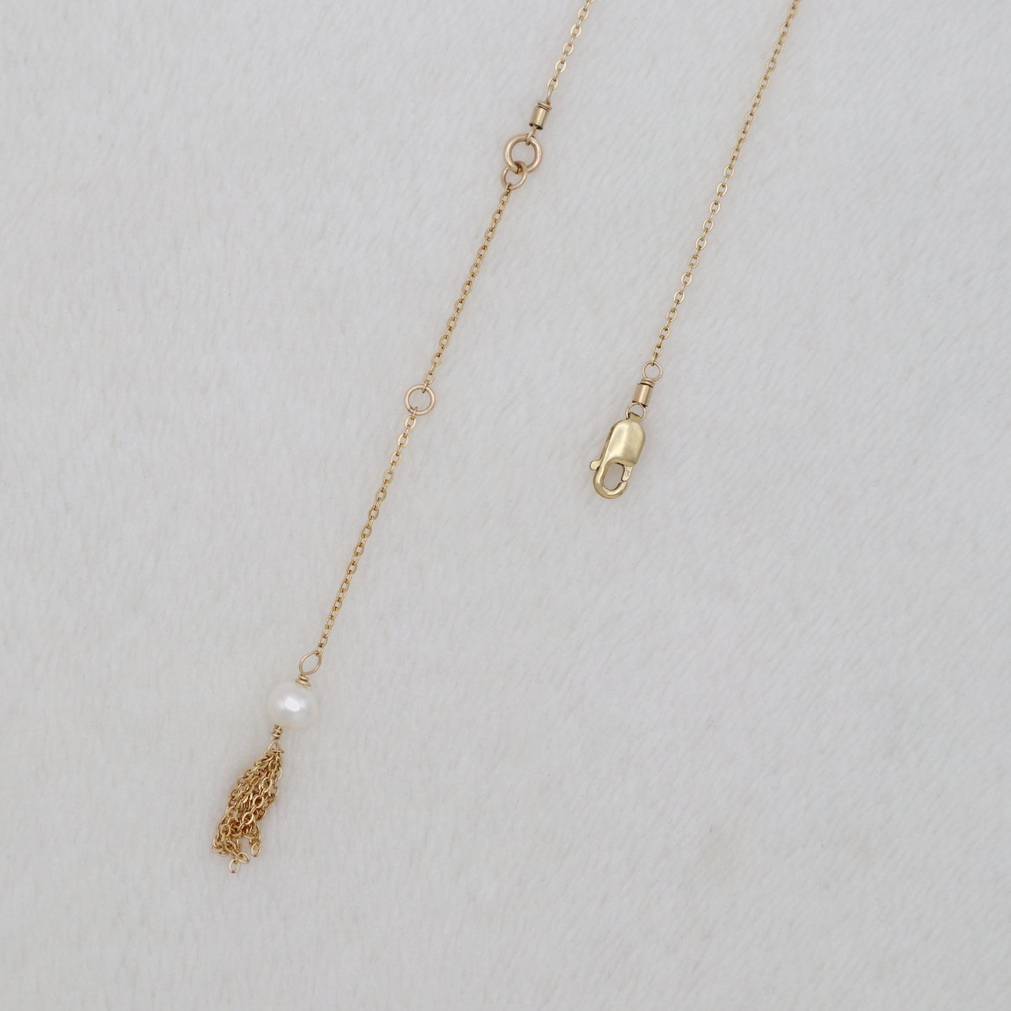 TASSEL NECKLACE AND BRACELET SET - GOLD